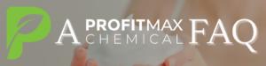 A sensitive cleaning FAQ graphic. The left center side shows a green ProfitMax Chemical P logo in a watermark. To the right of it, in white it reads: A ProfitMax Chemical FAQ. In the background there is a caucasian woman’s two hands holding a handful of white foam. 